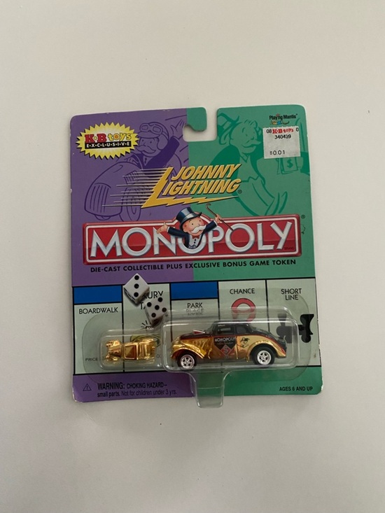 Monopoly Other - Johnny Lightning Monopoly Die-Cast Collectible Car - Gold